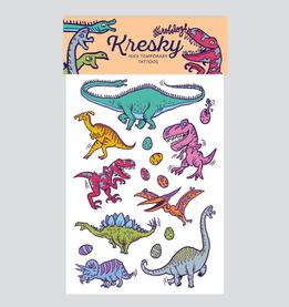 Kresky, dočasné tetovačky - Dinosaury