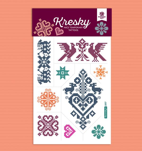 Kresky, dočasné tetovačky - krížikové