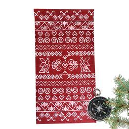 Multifunkčná šatka - Čičmany bordová thumb