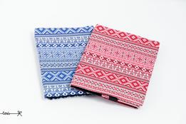 Obal na knihu otvárací - ethno v modrom thumb