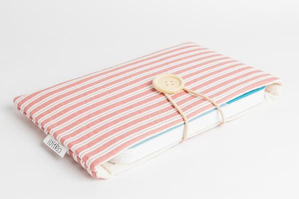 Obal na knihu XS - ružové pásiky