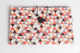 Obal na knihu XS - triangles tehlový thumb