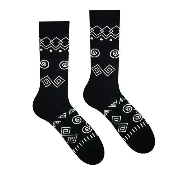 Ponožky Čičmany čierne