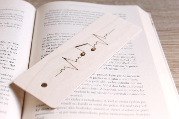 Drevená záložka - hudobná