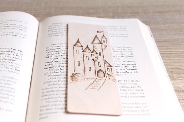 Drevená záložka - hrad