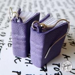 Náušnice knihy - fialové thumb