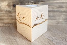 Drevený svietnik - hory thumb