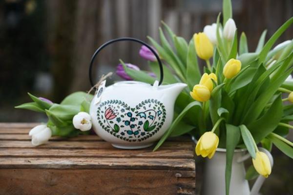 Čajník na sypaný čaj - Jarné srdce