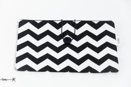 Obal na knihu - čierny chevron thumb