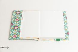 Obal na knihu otvárací - zelený ornament thumb