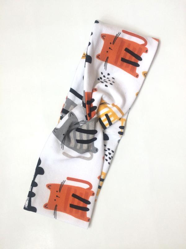 Úpletová čelenka - mačky