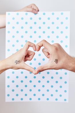 Kresky, dočasné tetovačky - svadobné thumb