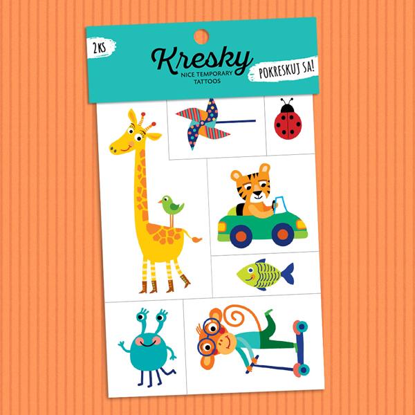 Kresky dočasné tetovačky - Detičky