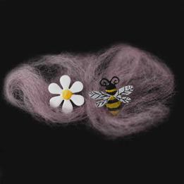 Smaltované náušnice Včielka a kvet