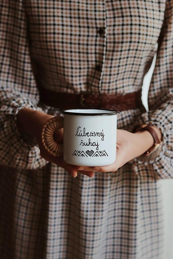 Smaltovaný hrnček - ľúbe(z)ný šuhaj