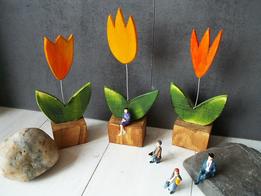 Drevená dekorácia - tulipán thumb