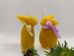 Sviečka z včelieho vosku - zajačik thumb