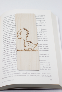 Drevená záložka - dinosaurus thumb