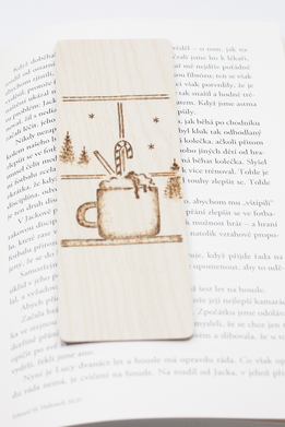 Drevená záložka - čokoláda so šľahačkou thumb