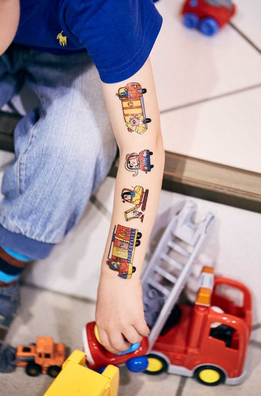 Kresky, dočasné tetovačky - Autá thumb
