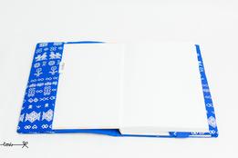 Obal na knihu otvárací - Čičmany modré thumb
