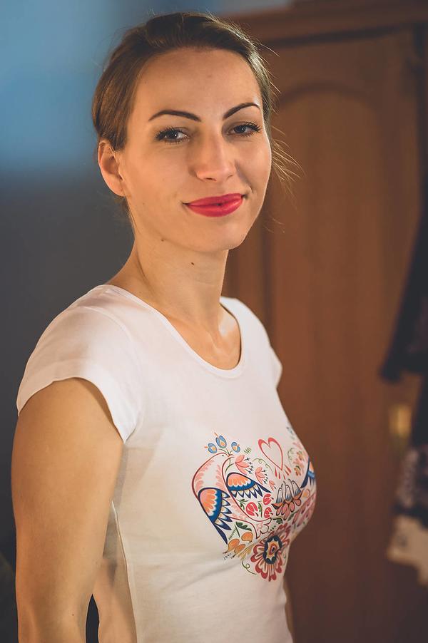 Biele tričko so srdiečkom