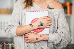 Kresky, dočasné tetovačky - na lúke thumb