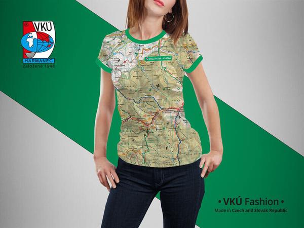 Mapyčko - dámske tričko s mapou Malá Fatra (Vrátna)