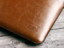 Kožené puzdro na notebook Whiskey Aroma horčicové 13