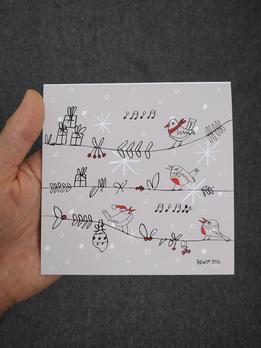 Pohľadnica - Vianočné vtáčiky