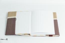 Obal na knihu otvárací - hnedý s čipkou thumb