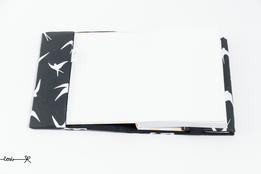 Obal na knihu otvárací - biele lastovičky thumb