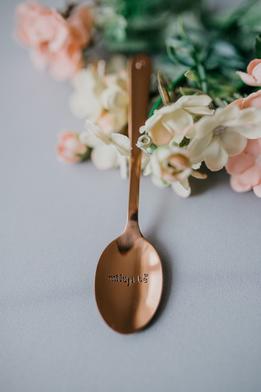 Medená čajová lyžička - miluji Te thumb
