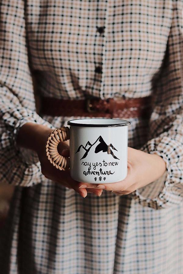 Smaltovaný hrnček - Say yes to new adventure