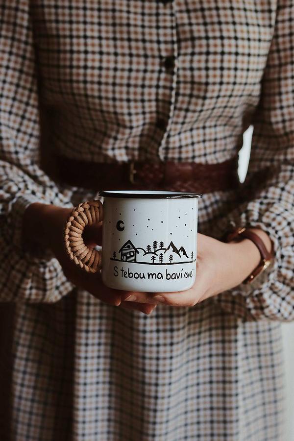 Smaltovaný hrnček - S tebou ma baví svet