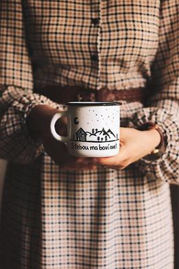 Smaltovaný hrnček - S tebou ma baví svet thumb