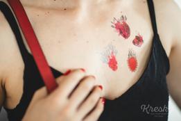 Kresky, dočasné tetovačky - Srdcia thumb
