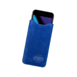 Ochranné puzdro na telefón z brúsenej kože modré 4XL thumb