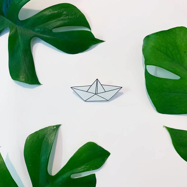 Brošňa - origami loďka