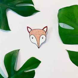 Brošňa - Hlava líšky farebná