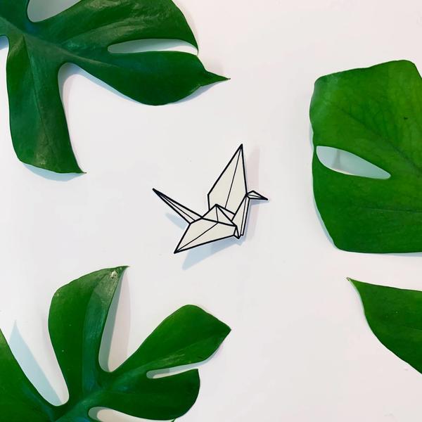 Brošňa - Origami labuť