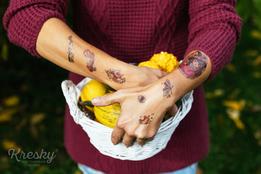 Kresky, dočasné tetovačky - Bosorácke thumb