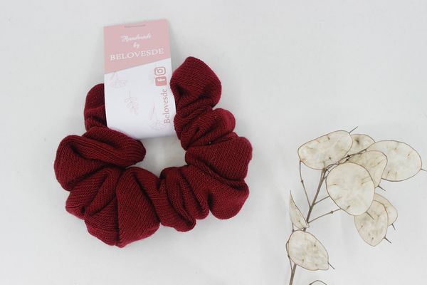 Scrunchie gumička - bordová