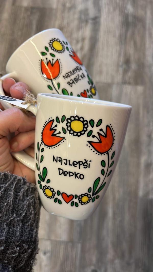 Hrnčeky Najlepší dedko a Najlepšia babička