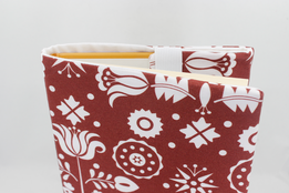 Obal na knihu otvárací - bordová folk thumb