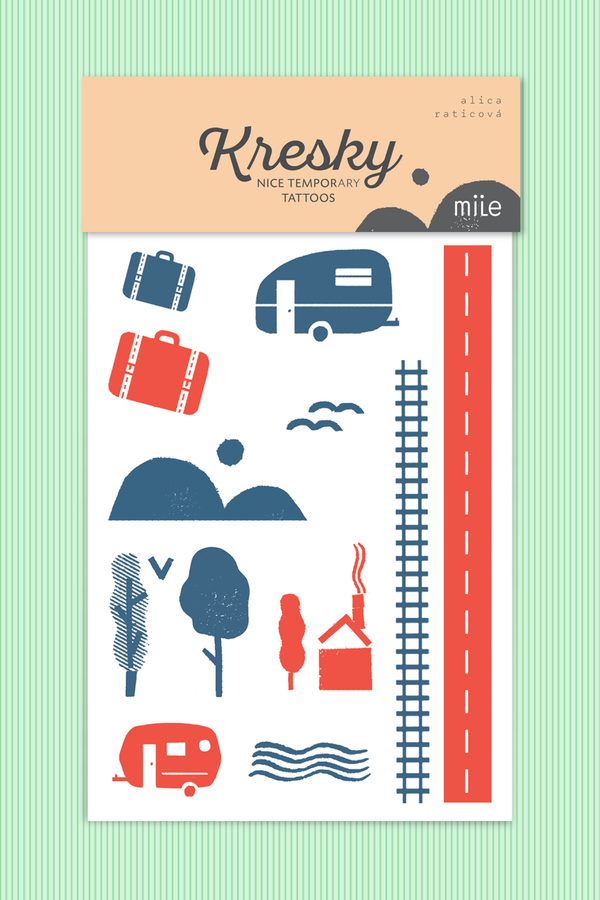 Kresky, dočasné tetovačky - Výletníci