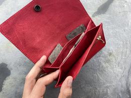 Kožená peňaženka Rhea II červená thumb