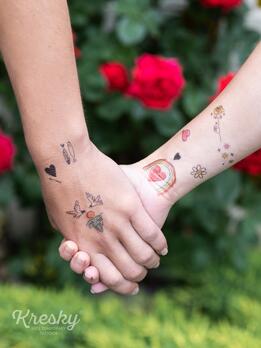 Kresky, dočasné tetovačky - Láskavé thumb