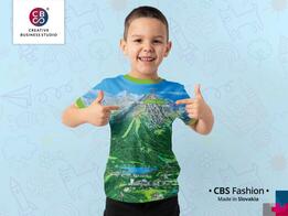 Mapyčko - detské tričko s maľovanou mapou Vysoké Tatry